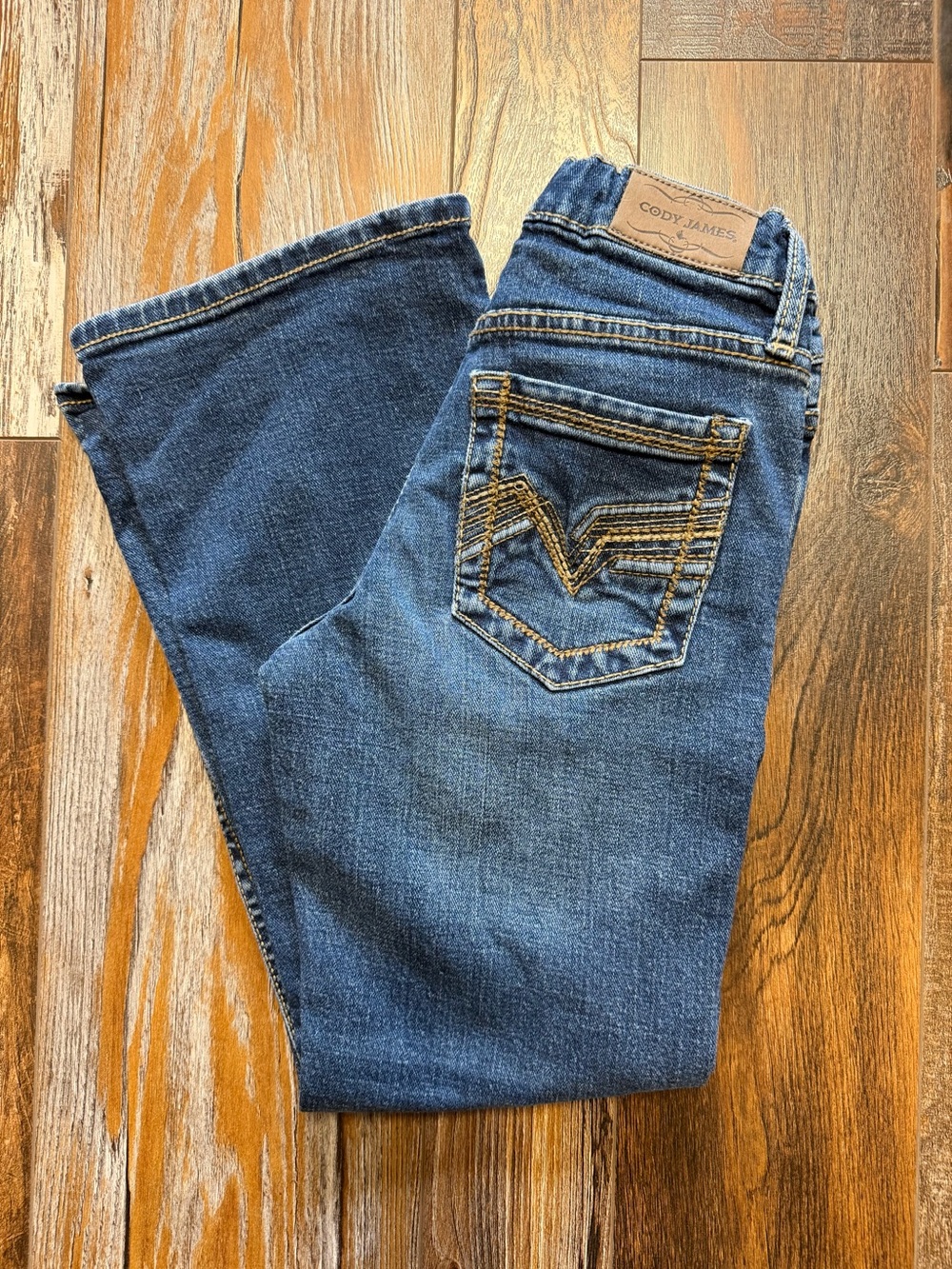Cody James Mid-Dark Wash Straight Leg Jeans - Blue